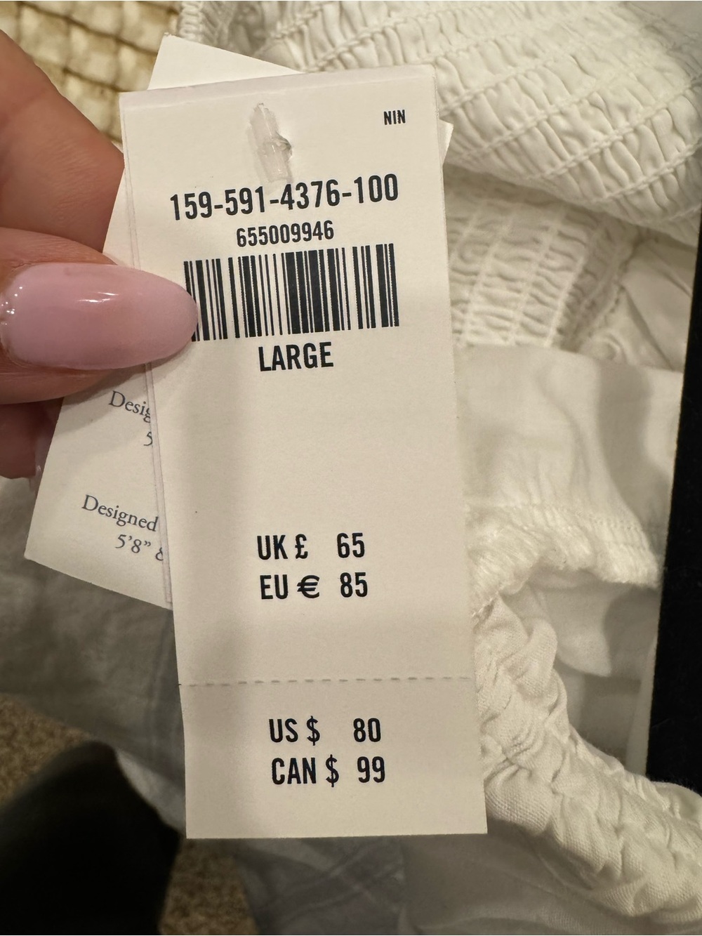 Abercrombie size large White Puff-Sleeve Dress - Picture 3 of 4